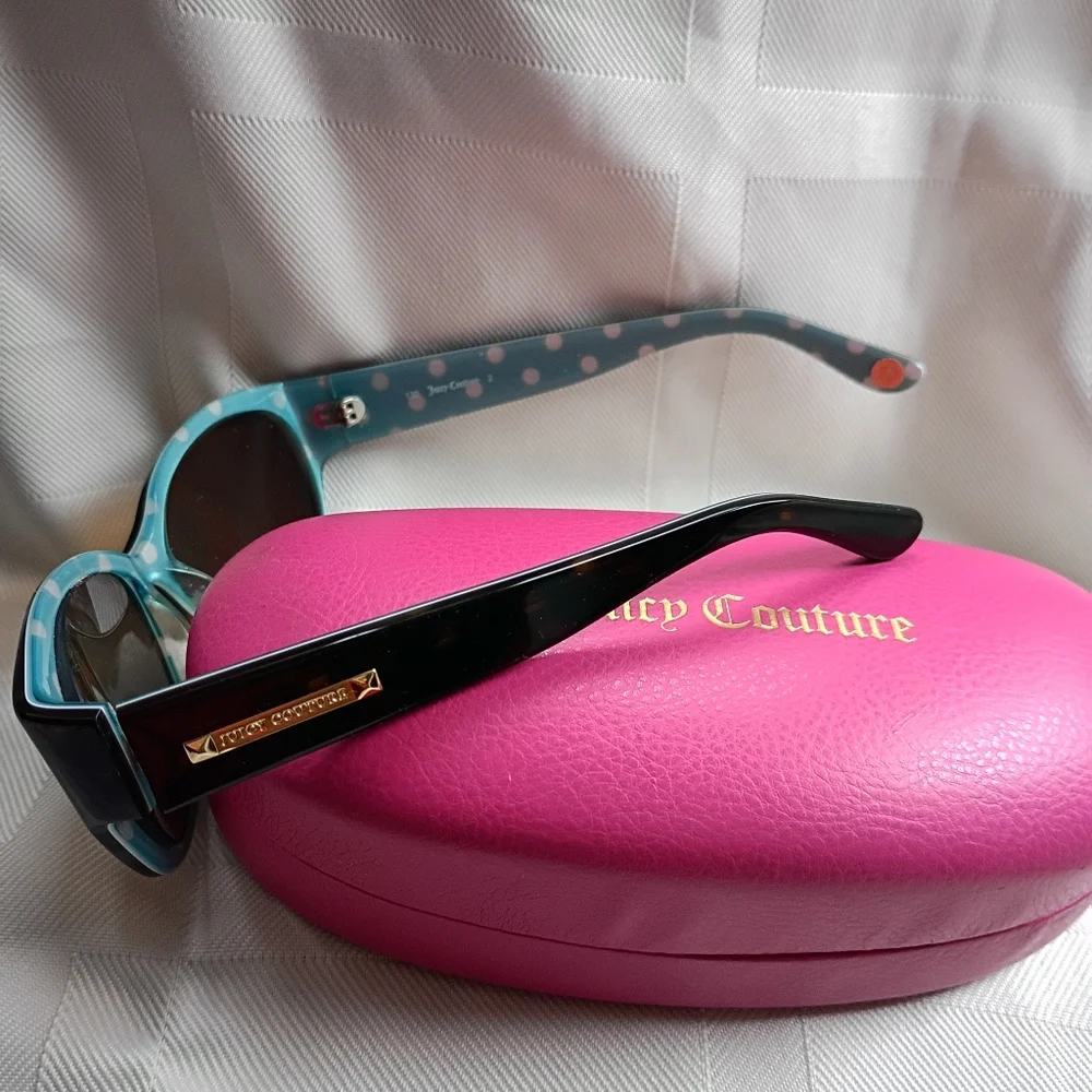 Juicy Couture Frames & Case Tortoise Brown Lenses S are RX Sunglasses Polka Dot